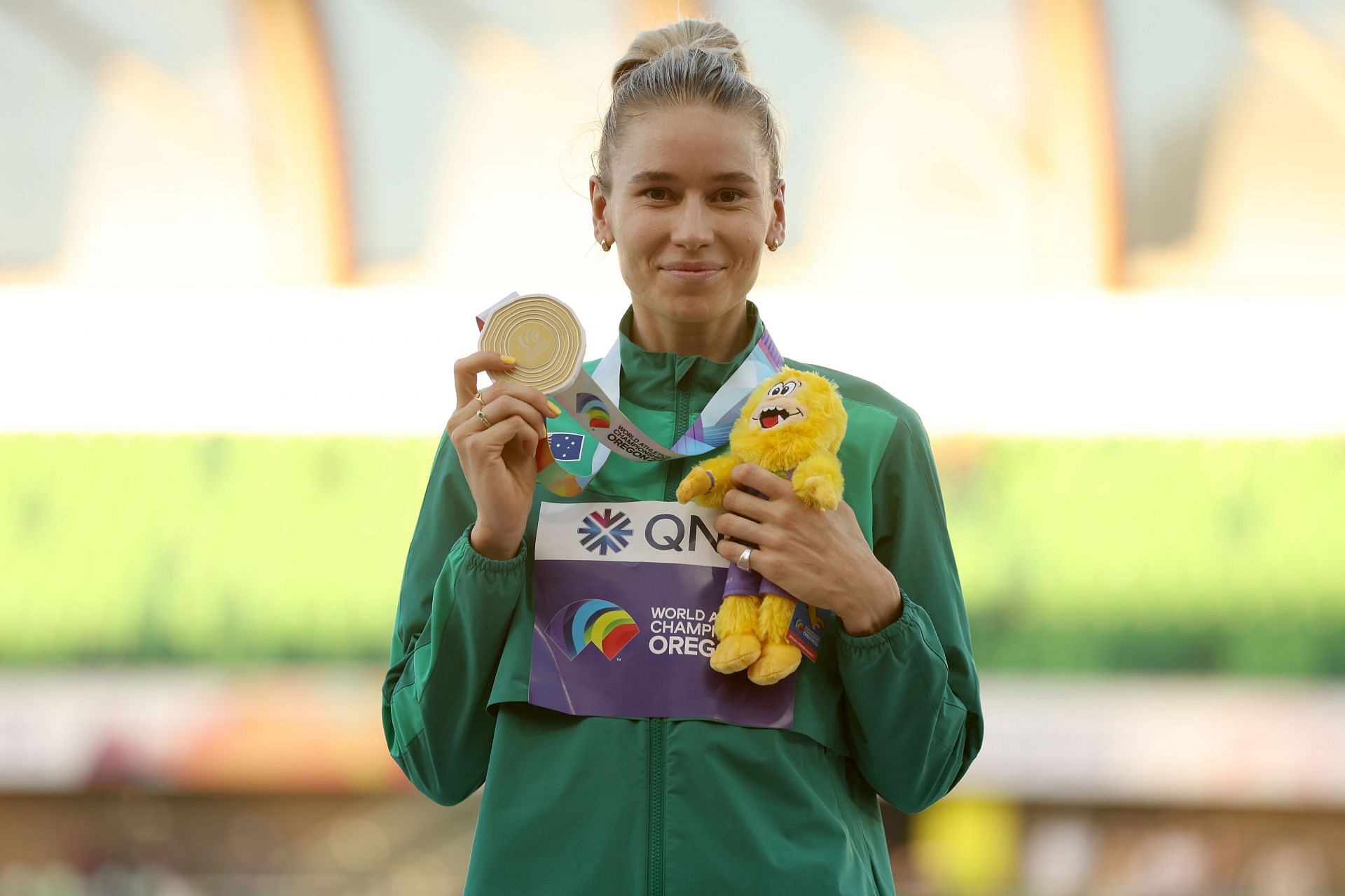 The 2022 World Champion (outdoors) Eleanor Patterson will also be in action at the World Indoor Tour Gold Madrid 2024 (Photo by Christian Petersen/Getty Images)