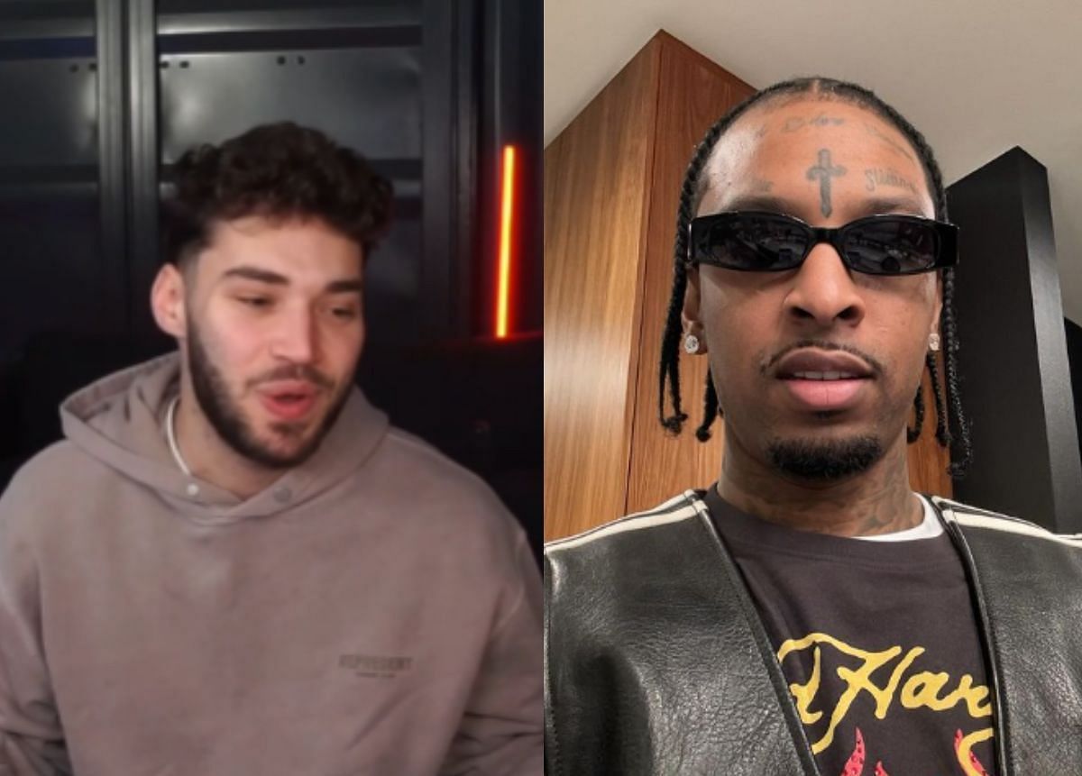 Adin Ross reveals getting back his money (Image via Kick/Adin Ross and Instagram/21 Savage)