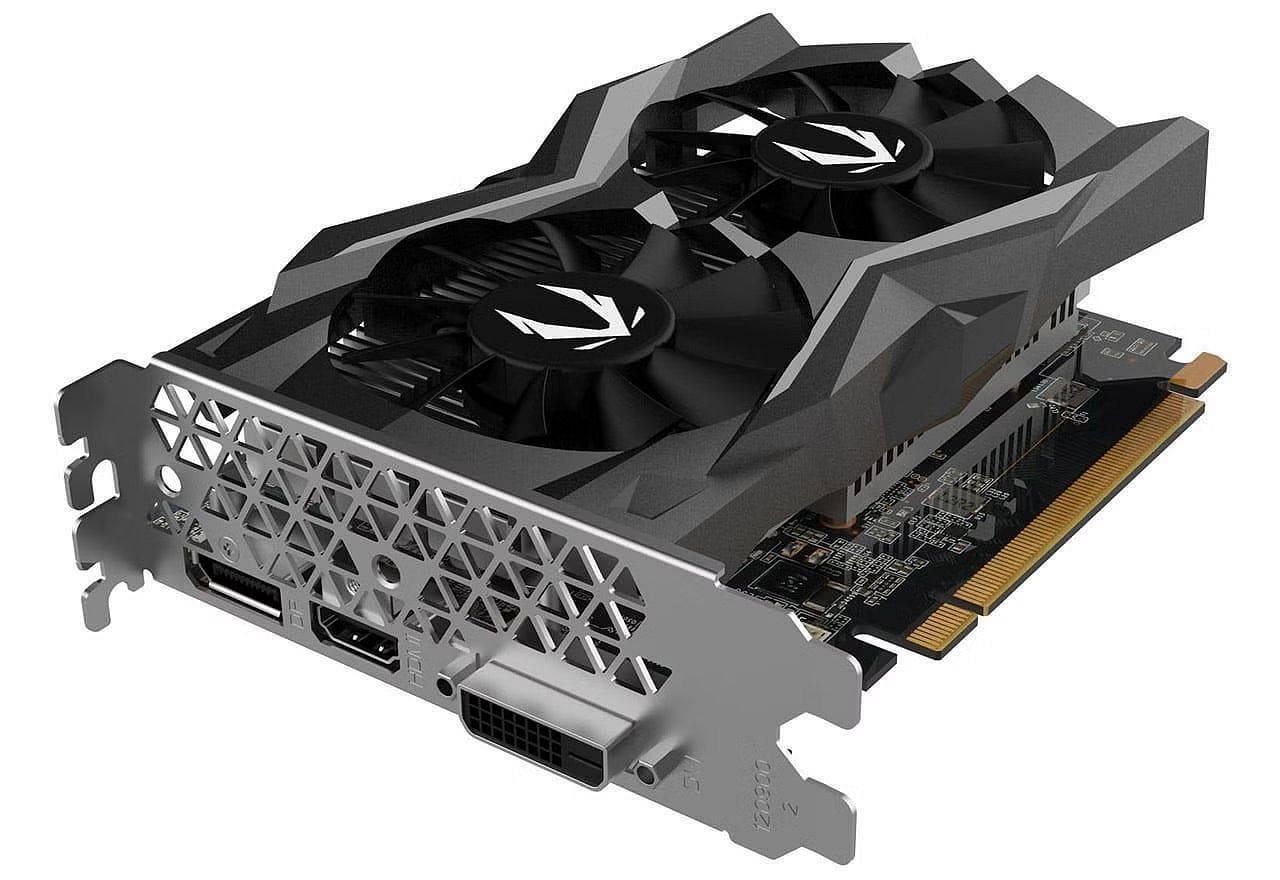The GTX 1650 Super is a low-end graphics card that can easily play Palworld (Image via Zotac)