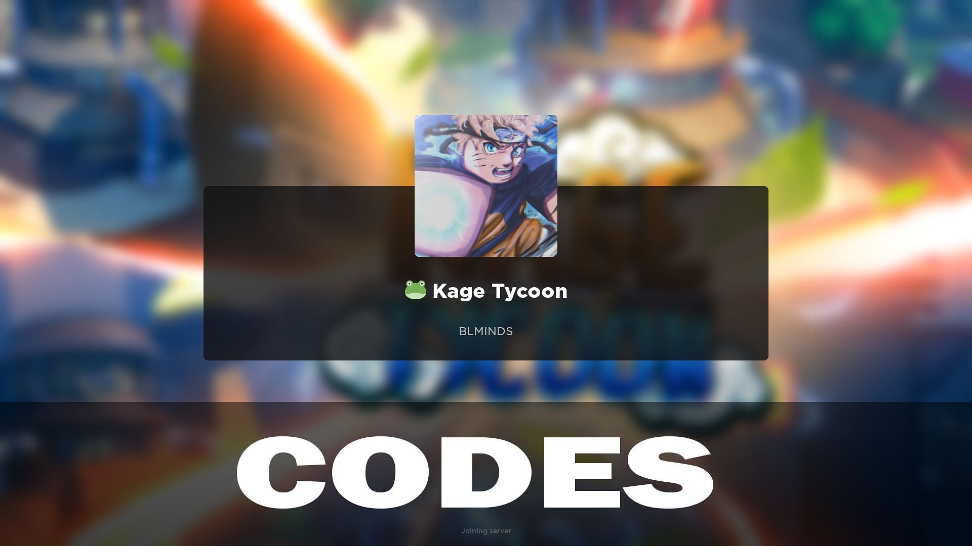 Kage Tycoon codes