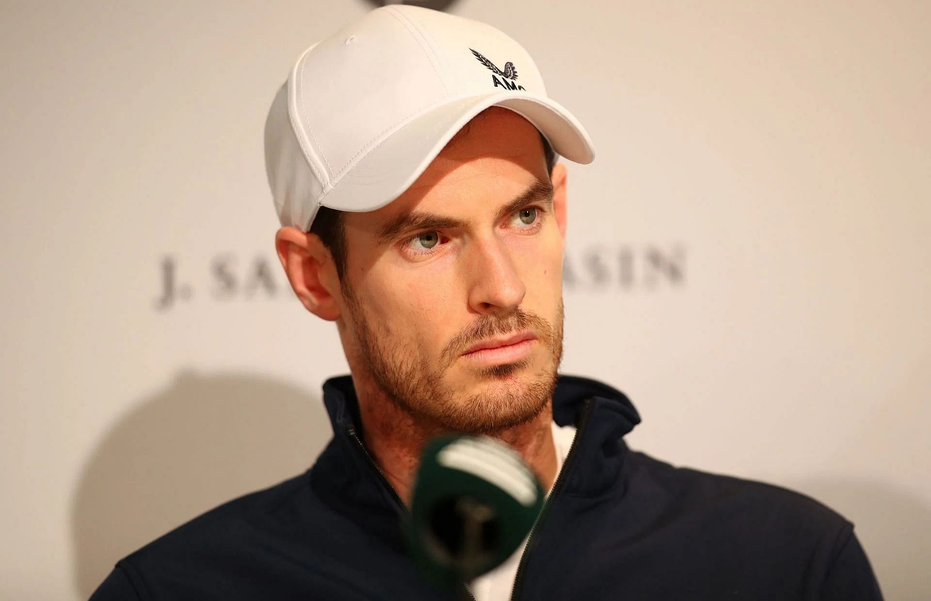 Andy Murray addresses a press conference