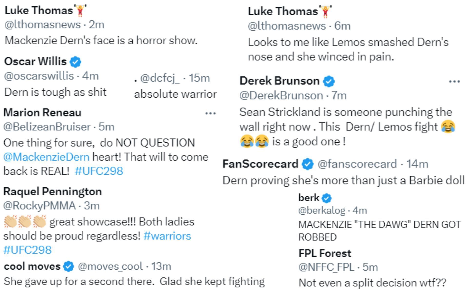 MMA fans react to Amanda Lemos vs. Mackenzie Dern