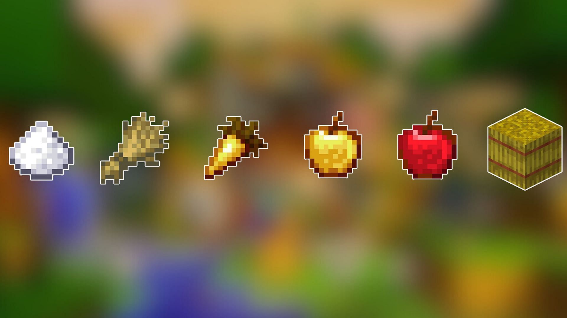 All the food items horses can eat in Minecraft (Image via Mojang Studios)