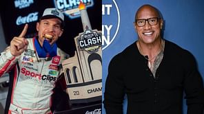 Dwayne Johnson aka "The Rock" has some advice for NASCAR's 'villain' Denny Hamlin