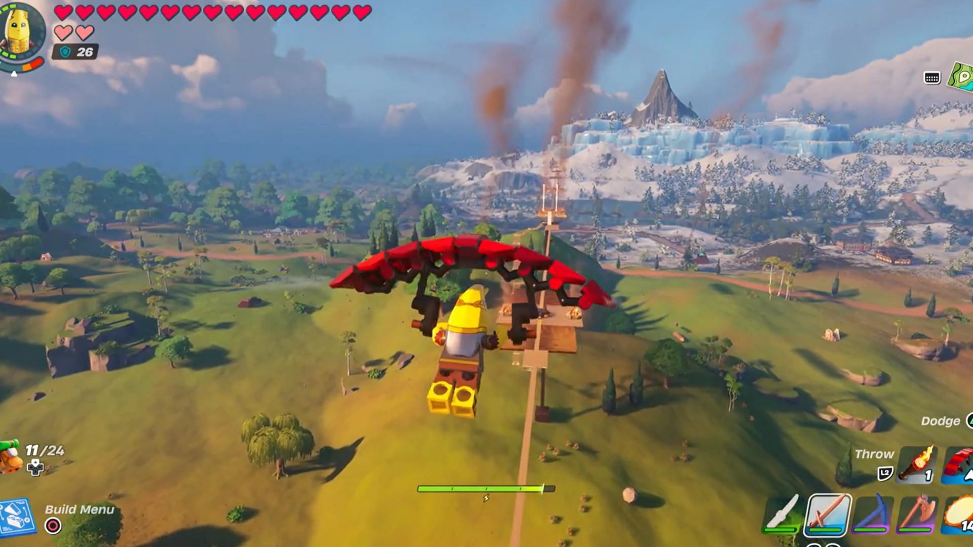 LEGO Fortnite player builds Launch Pad monorail system to travel long distances, community lauds their handiwork