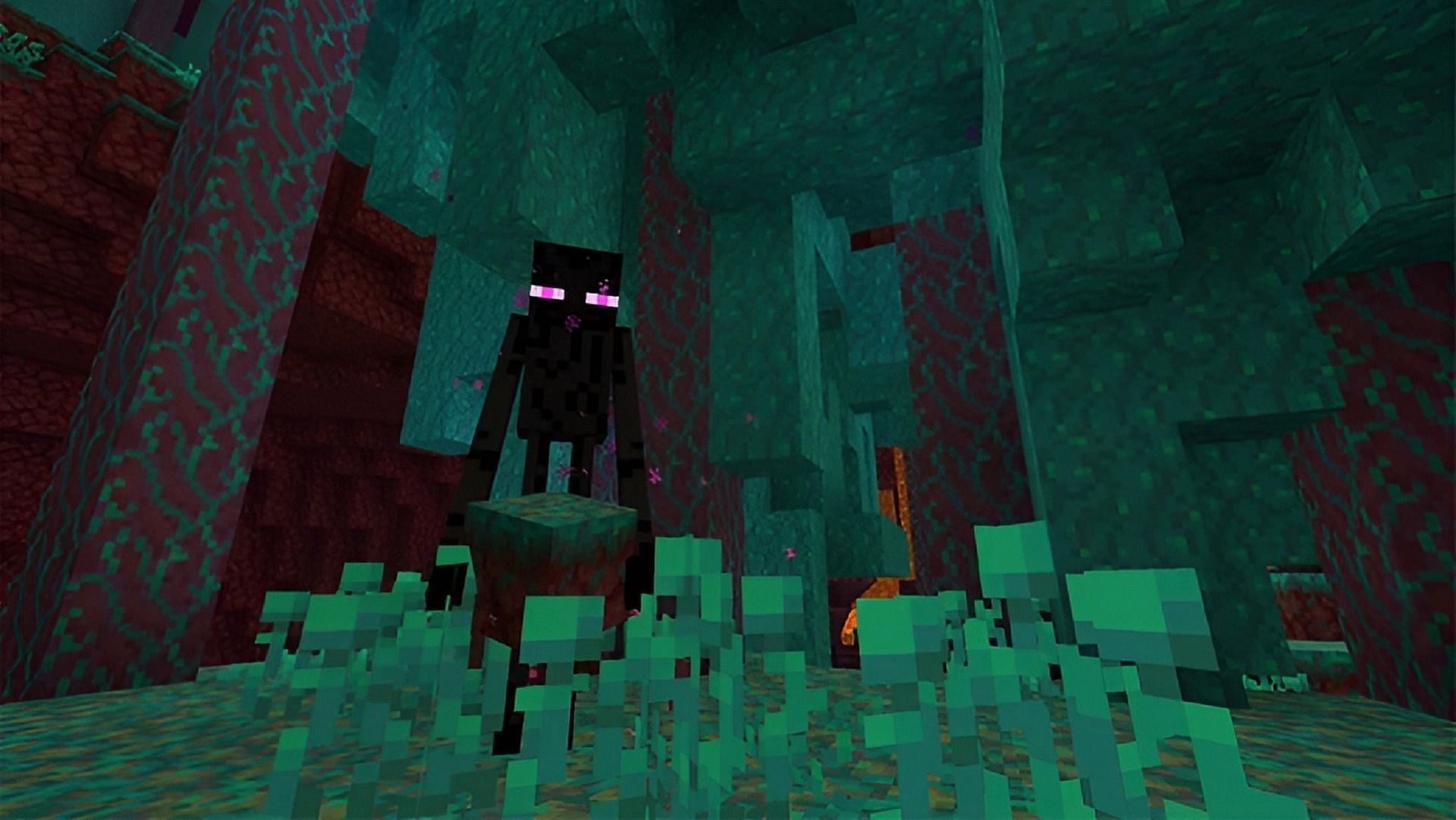 Endermen and other neutral mobs can be dangerous to Minecraft players in some instances. (Image via Mojang)