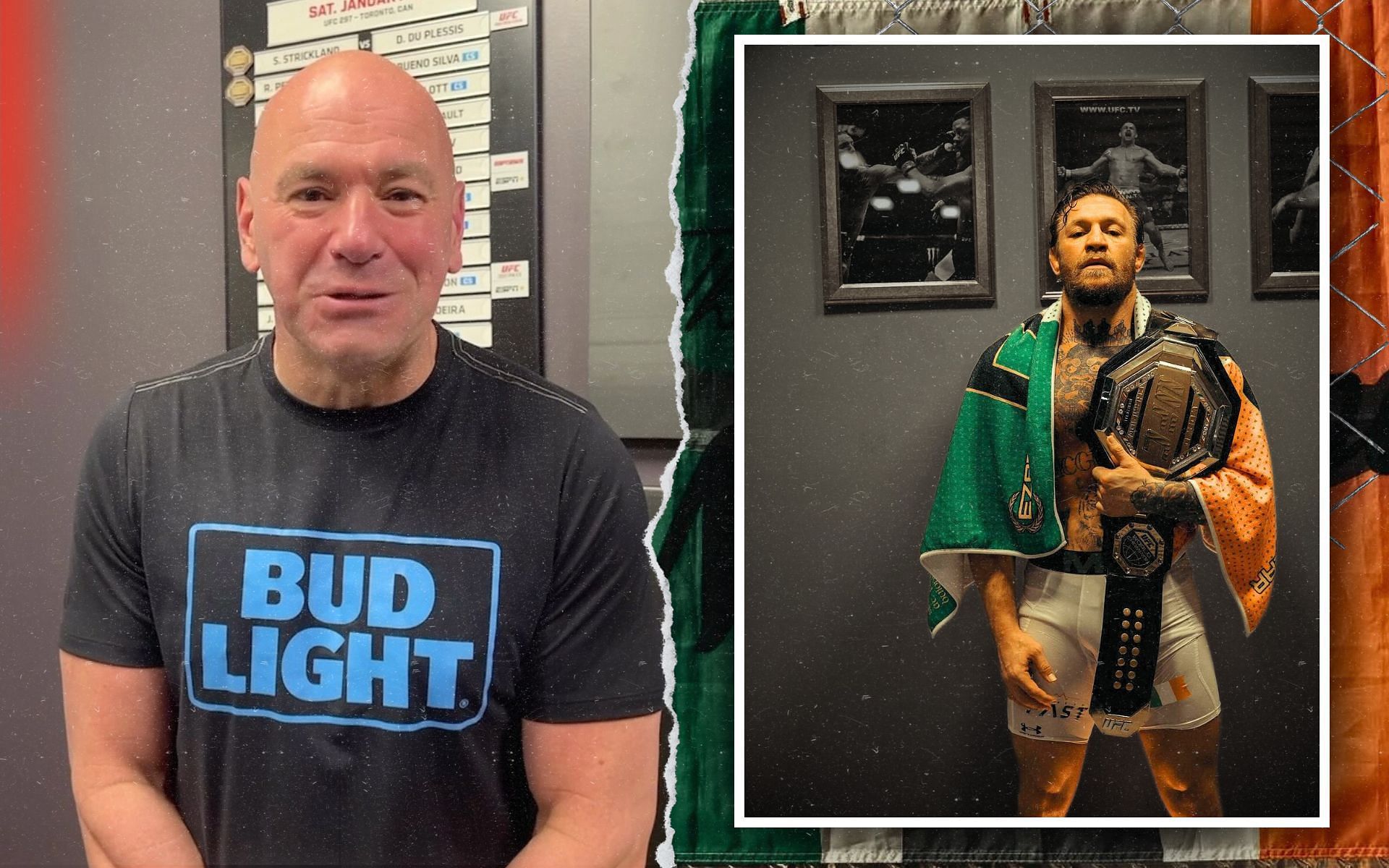 Dana White (left) opens up on situation surrounding Conor McGregor