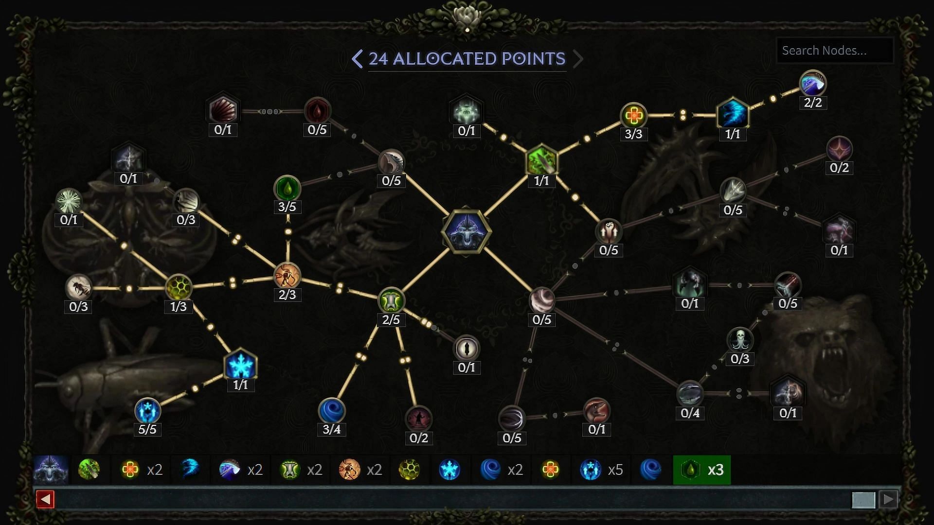 Frostbite Swarmblade Druid build skill passive (Image via Eleventh Hour Games/ maxroll.gg)