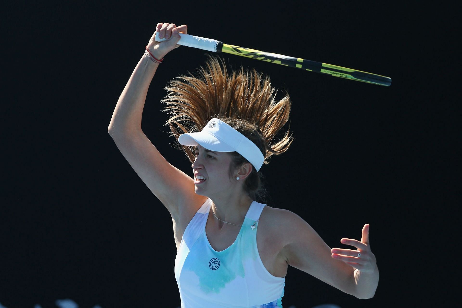 Dejana Radanovic hits a forehand