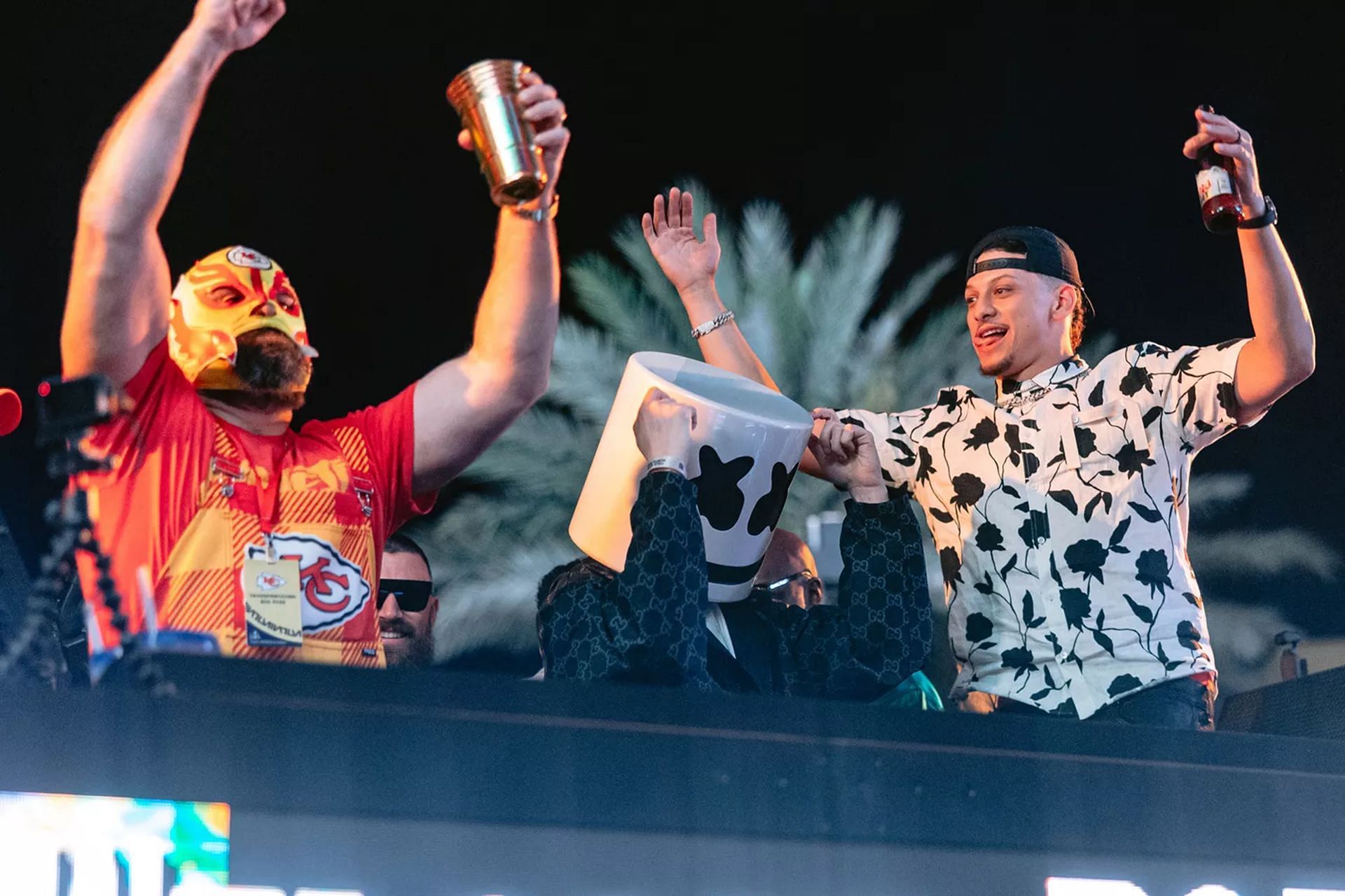 Patrick Mahomes get candid on Jason Kelce celebrating with Travis and Chiefs in Las Vegas (Pic Courtesy: People.com)