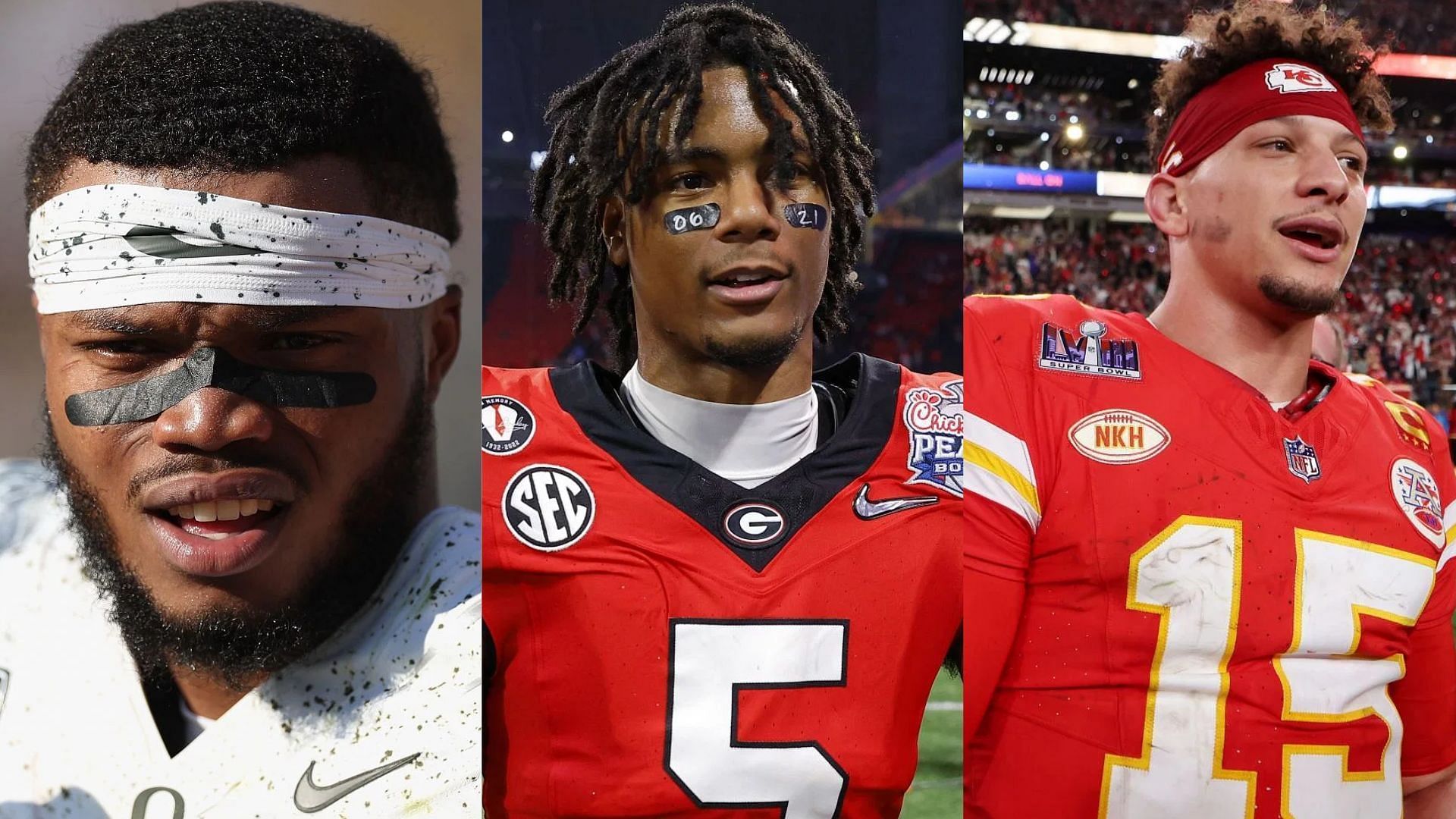 Troy Franklin, Adonai Mitchell, and Patrick Mahomes