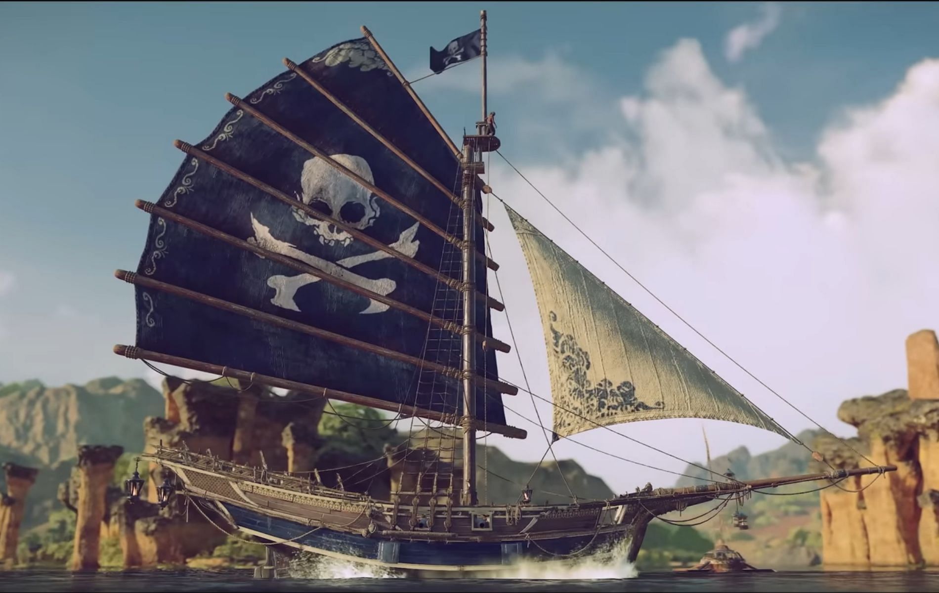One of the many ships in Skull and Bones