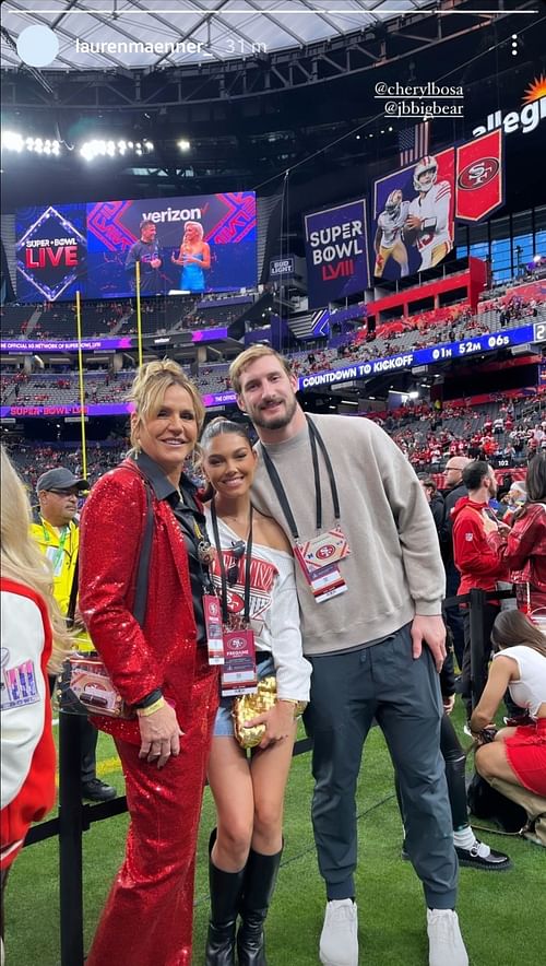 Nick Bosa’s girlfriend, Lauren Maenner, with Cheryl Bosa and Joey Bosa