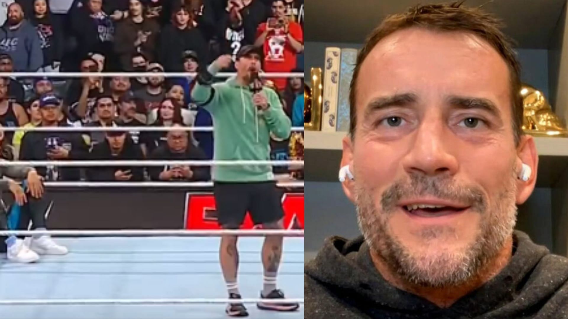 CM Punk appeared after WWE RAW ended.