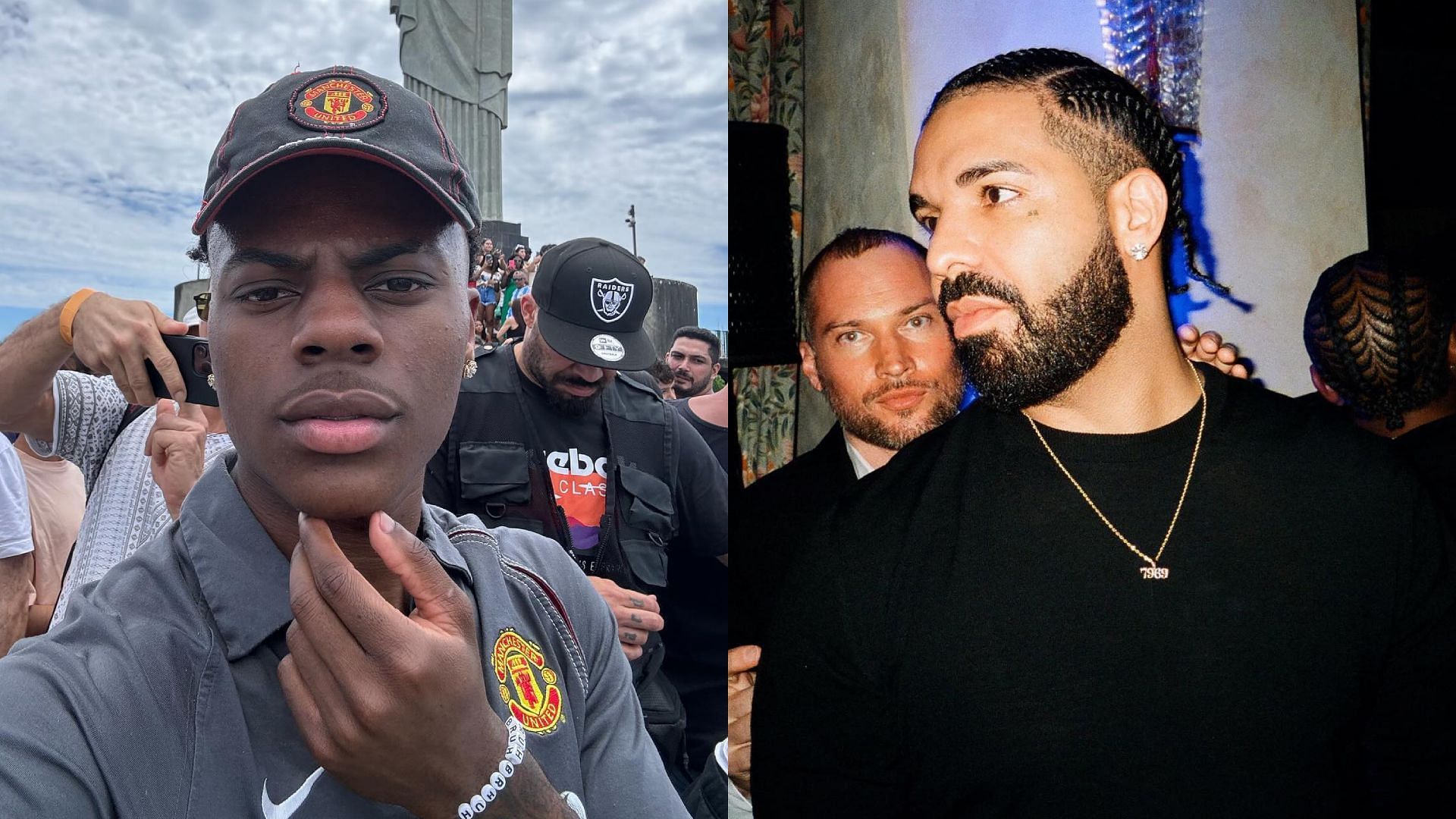 IShowSpeed reacts to alleged Drake leaked video (Image via IShowSpeed, Drake/Instagram)