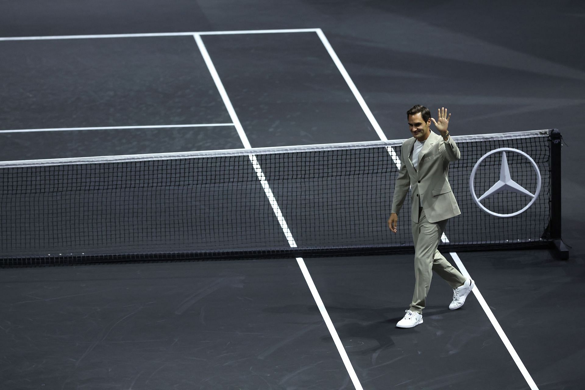 Roger Federer at the 2023 Laver Cup - Getty Images