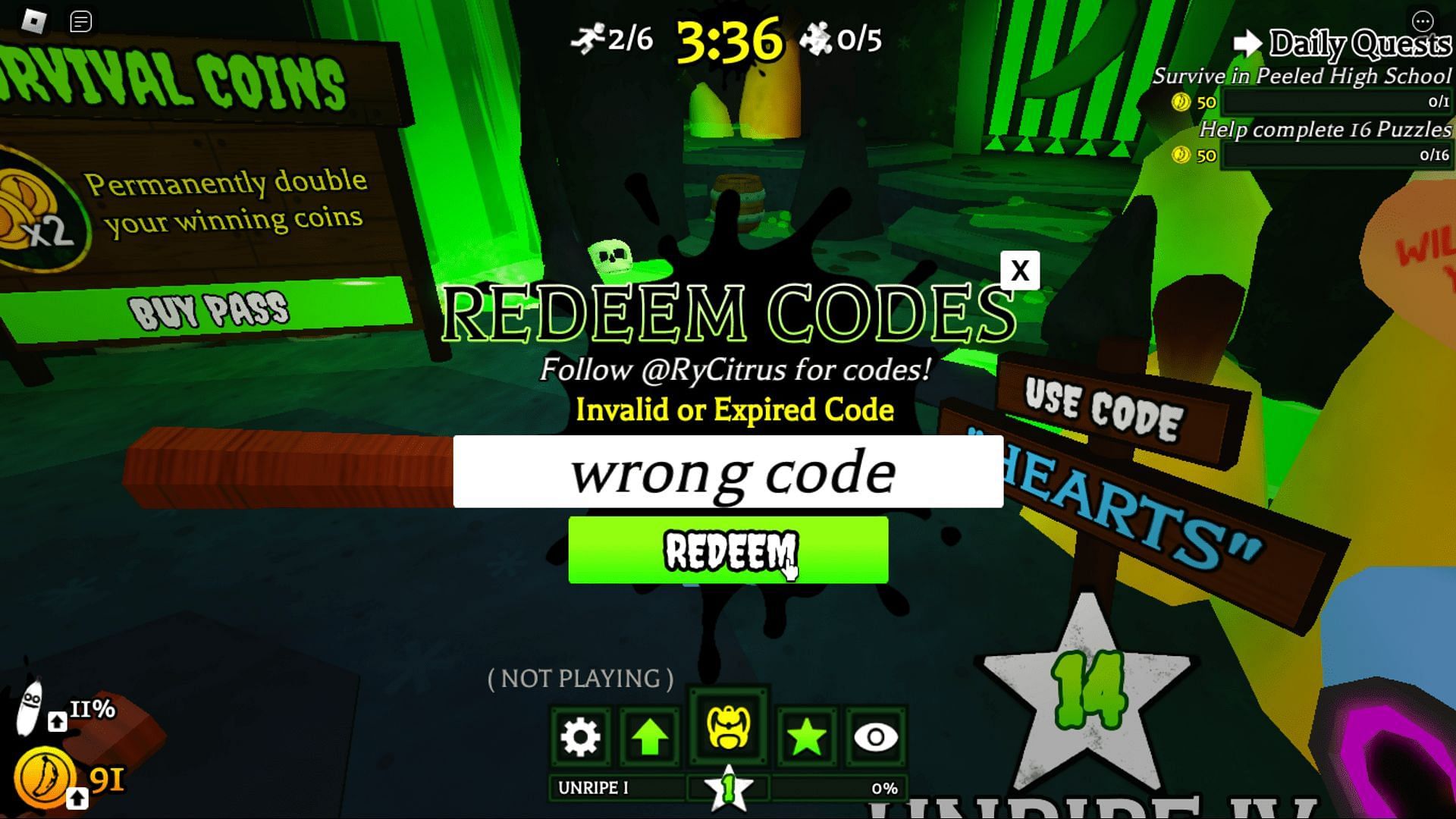 Here&#039;s how you troubleshoot codes in Banana Eats (Roblox || Sportskeeda)