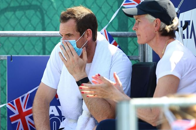 Andy Murray's mother Judy reacts to Brit imitating Batman by donning a mask during fun challenge ahead of Dubai 1R clash