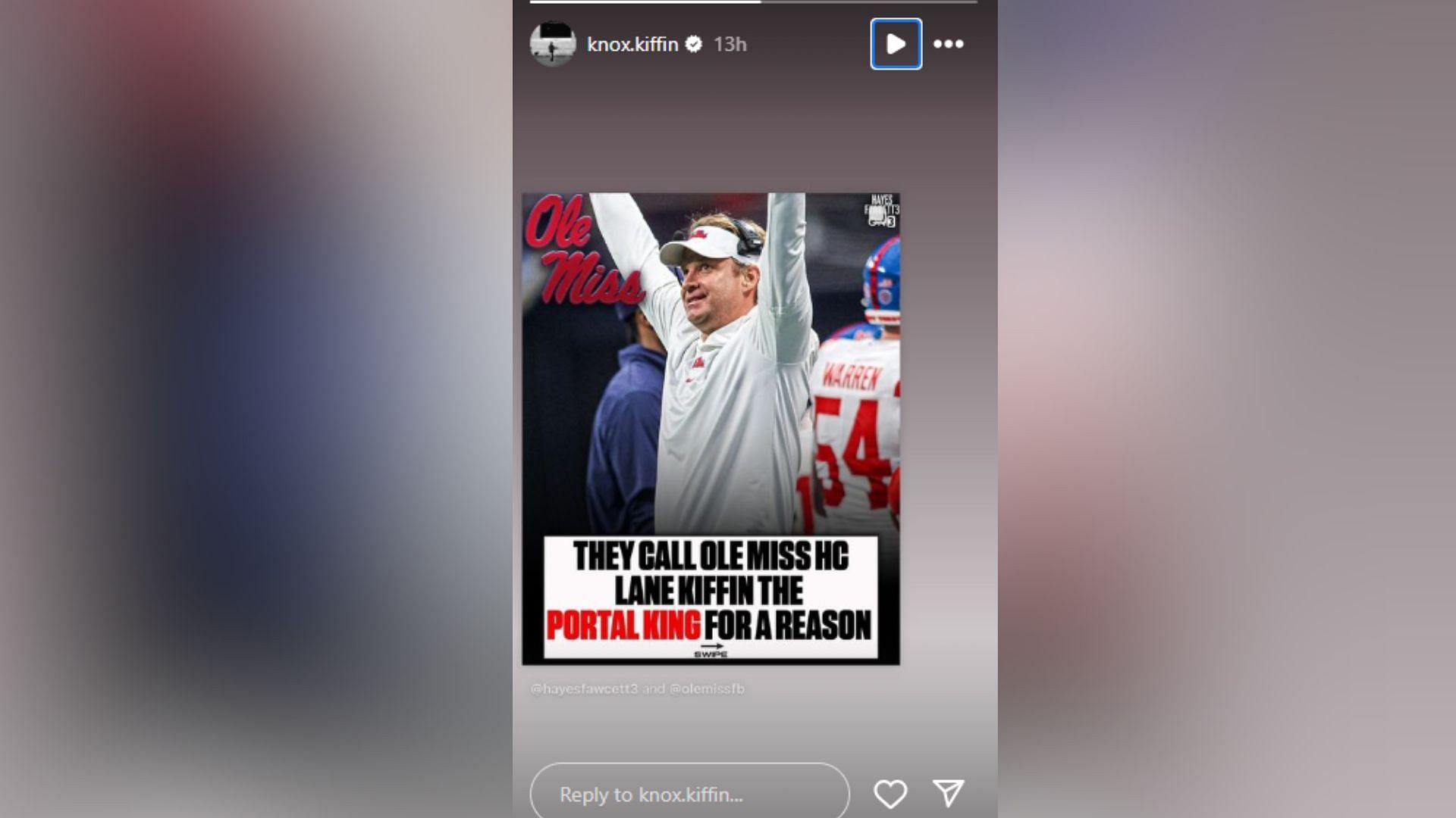 Lane Kiffin’s Son Knox Kiffin Backs Ole Miss HC As “portal King ...