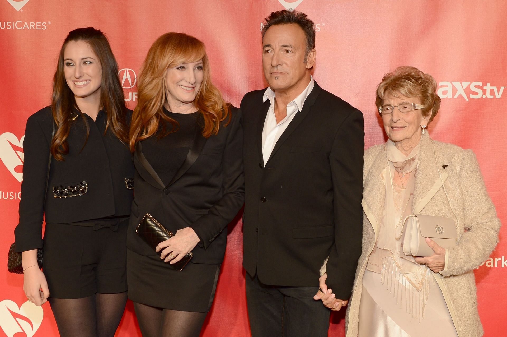 Bruce Springsteen and his mother (right) at the Grammy Awards (Image via Getty Images)