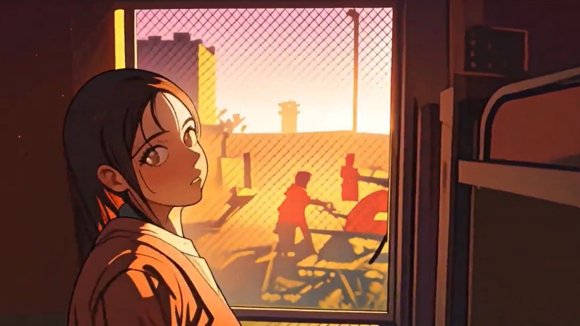 Screenshot from Sora Ai&rsquo;s Grand Theft Auto 6 anime trailer (1/4) (Image via OceanView)