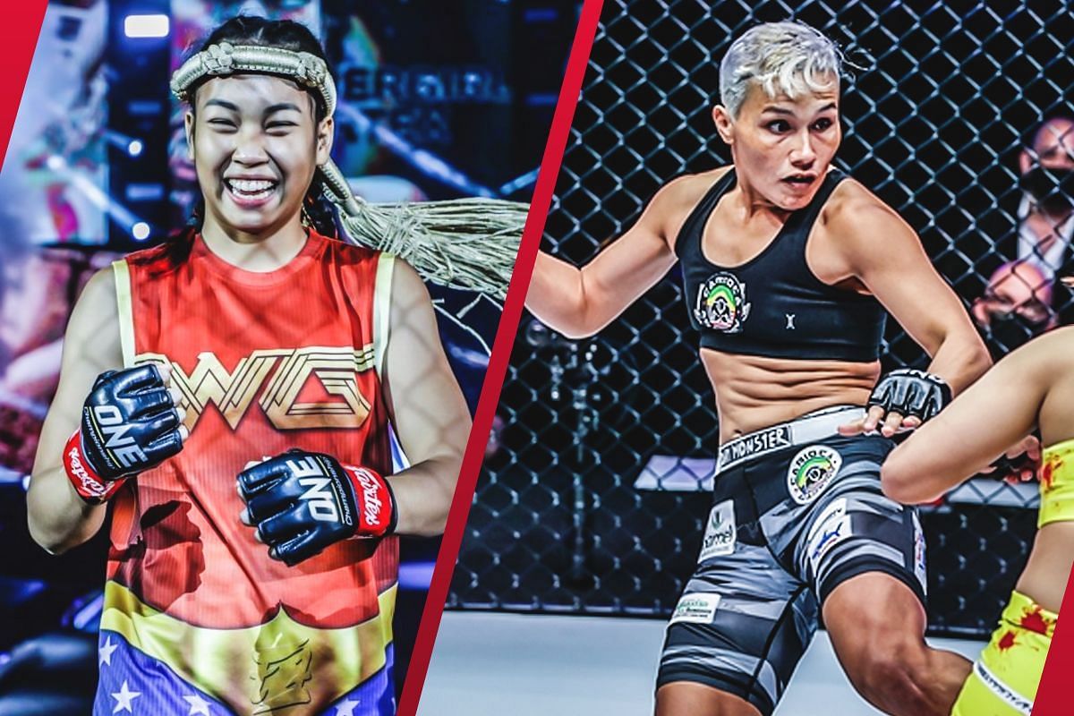 Nat &lsquo;Wondergirl&rsquo; Jaroonsak (left) and Dayane Cardoso (right) | Image credit: ONE Championship