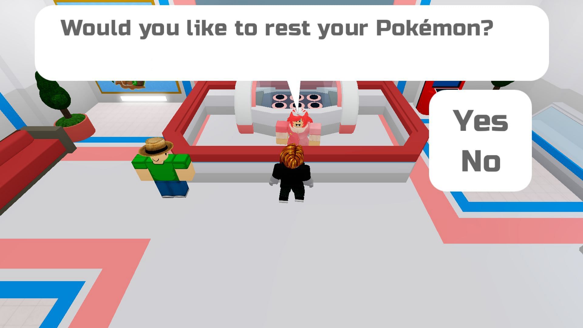 You can heal your Pokemon at the Pokemon Centre (Roblox||Sportskeeda)