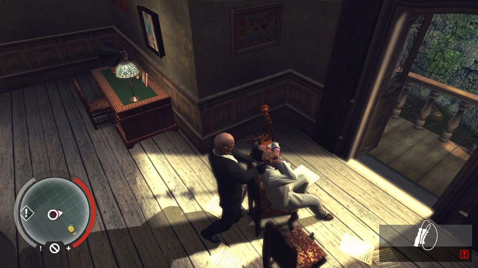 The set-piece assassinations feel quite satisfying, especially on higher difficulties (Image via Feral Interactive)