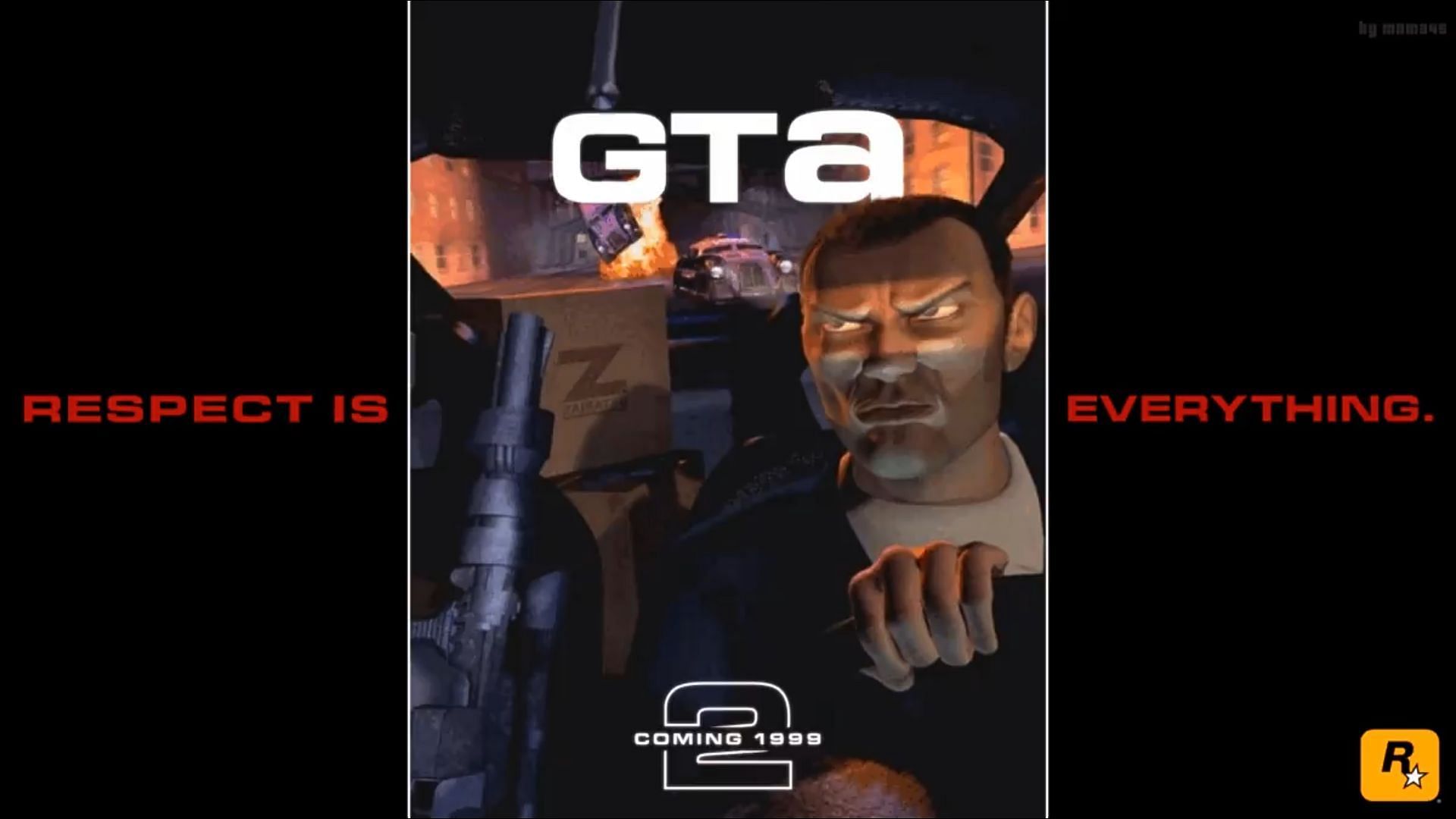 The Grand Theft Auto 2 cover art inspired by Grand Theft Auto 6 (Image via X/@mnm345x)