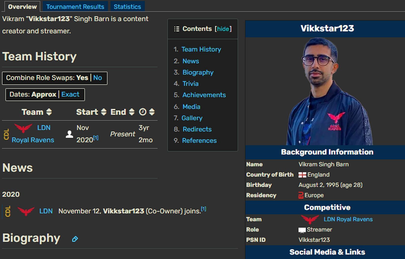 Vikram also owns a gaming org (Image via cod-esports.fandom.com)