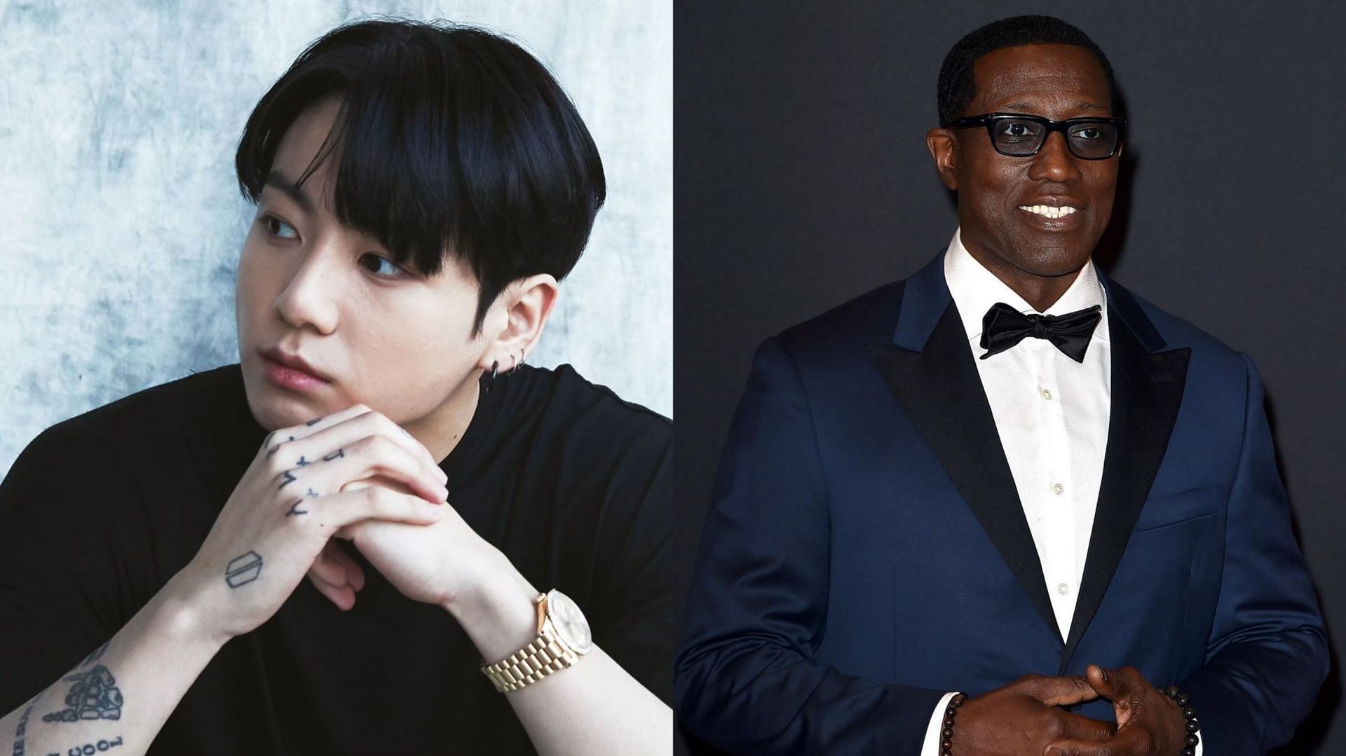 Featuring Jungkook and Wesley Snipes (Image via Bighit and Wesley Snipes/Instagram)