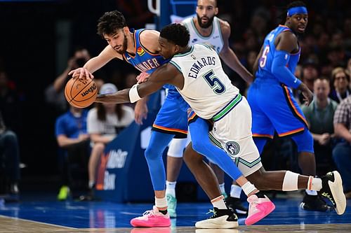 Minnesota Timberwolves guard Anthony Edwards, who might team well with Creighton star Trey Alexander.