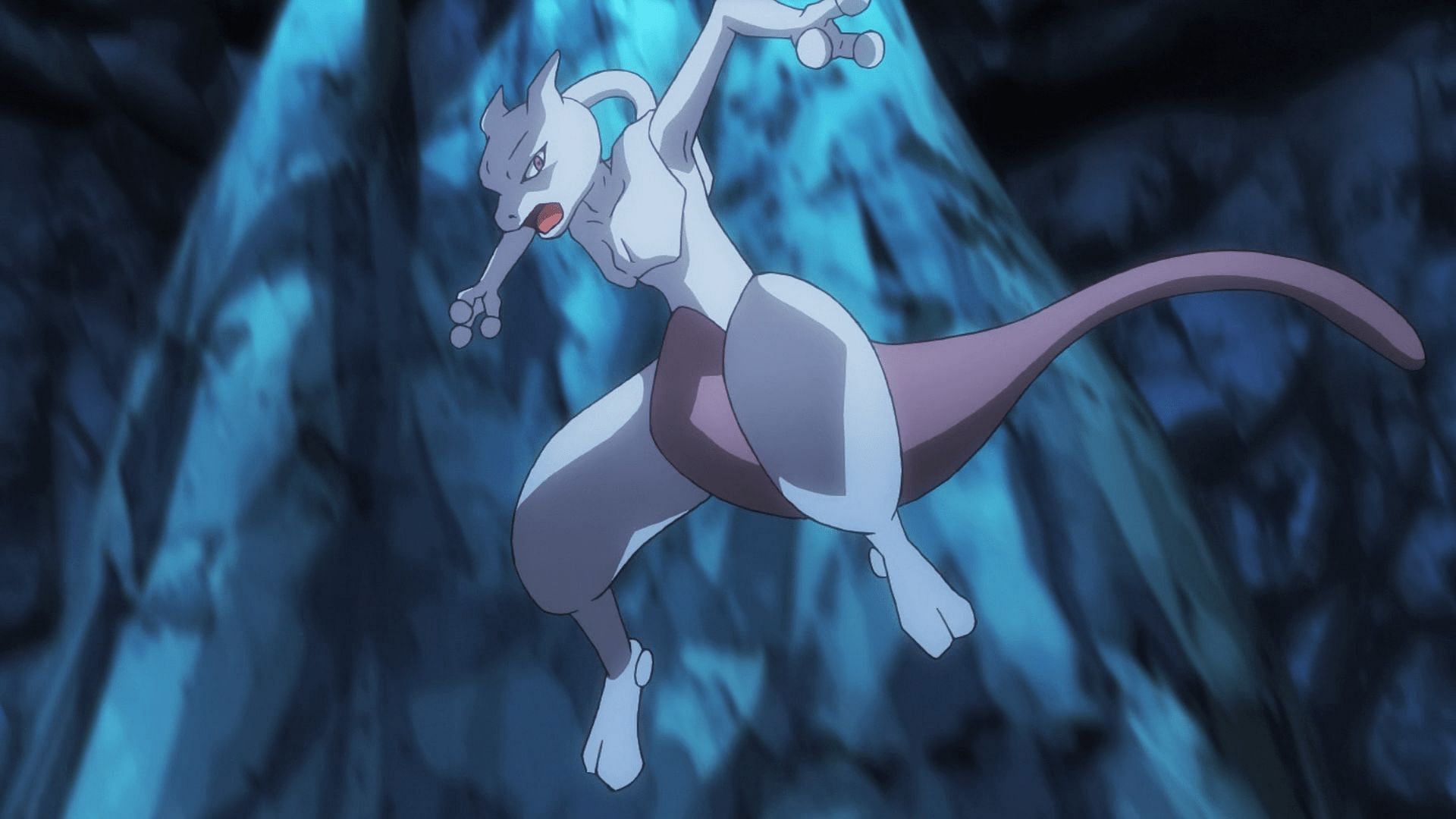 Mewtwo as seen in the anime (Image via The Pokemon Company)