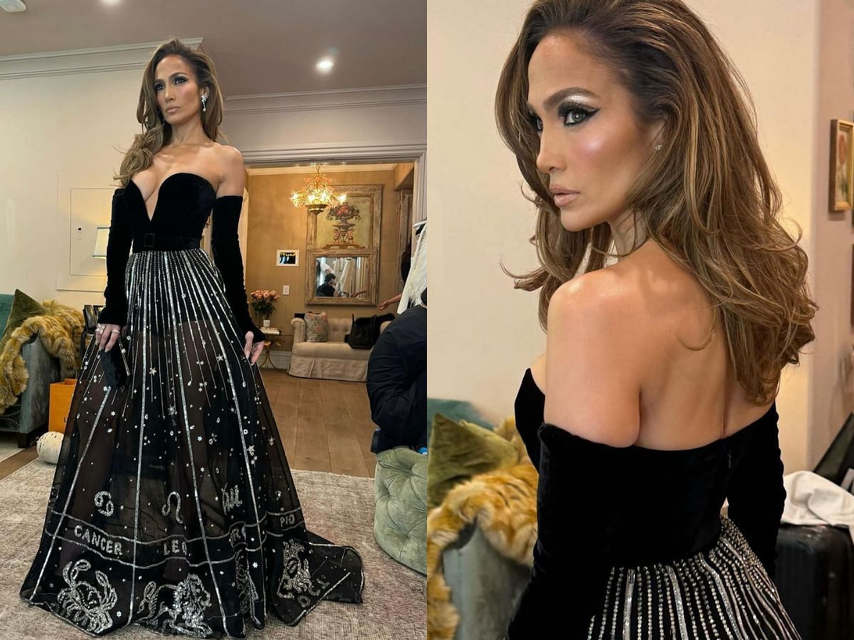 Jennifer Lopez makeup and red carpet look for &quot;This is...Now&quot; premiere (Image via SportsKeeda)
