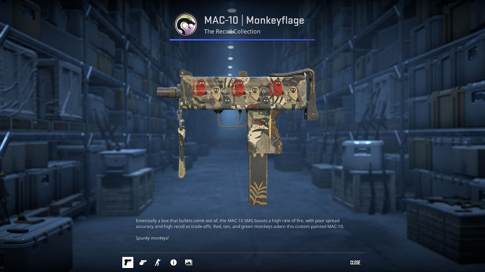 MAC 10 Monkeyflage (Image via Valve)