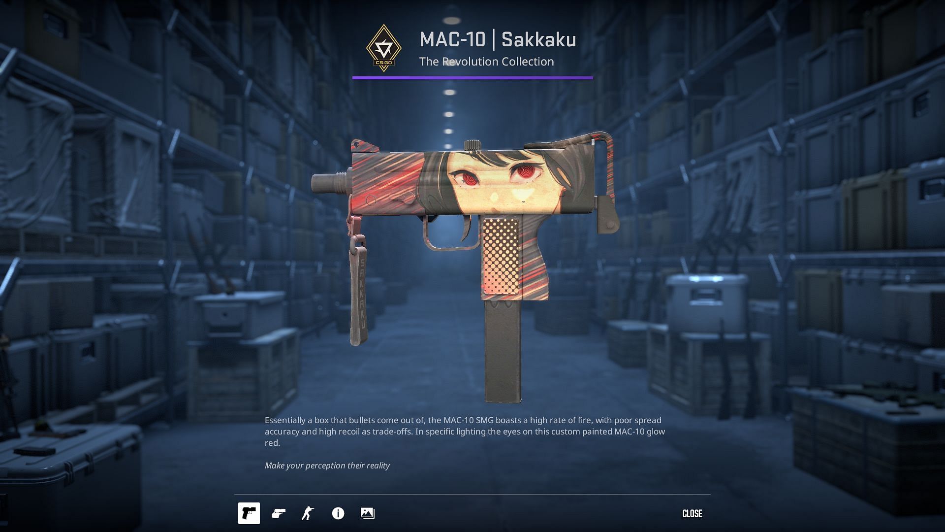 MAC 10 Sakkaku (Image via Valve)