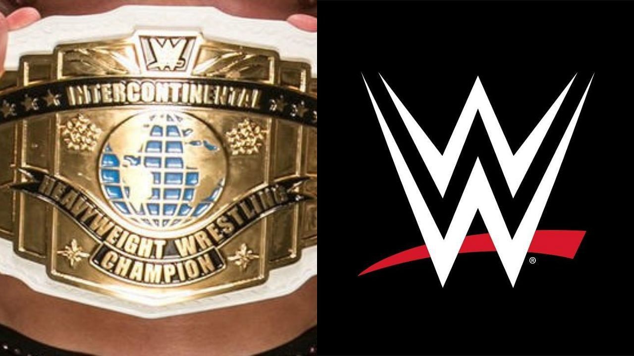 Intercontinental Title (left) and WWE logo (right)