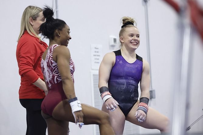 "So, our struggles are similar"- Simone Biles' teammate Joscelyn Roberson opens up about training with the Olympic Champion.