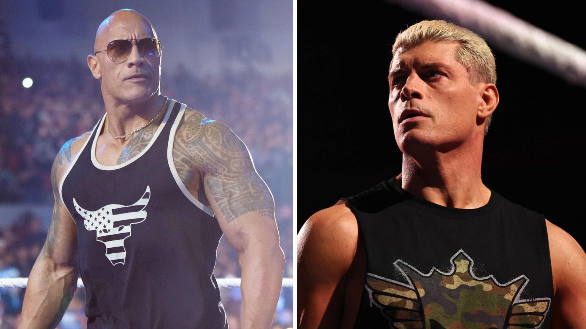 The Rock on the left and Cody Rhodes on the right [Image credits: WWE.com]