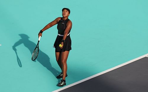 Naomi Osaka in action at the Abu Dhabi Open