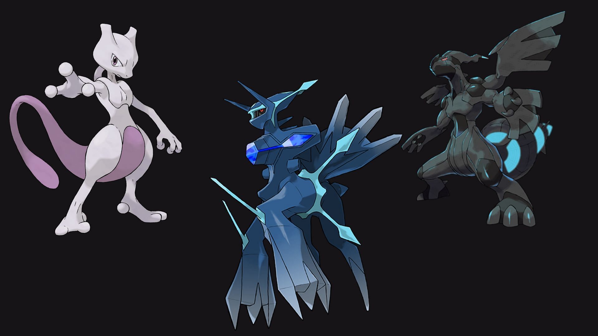 Origin Forme Dialga, Mewtwo, and Zekrom (Image via TPC)