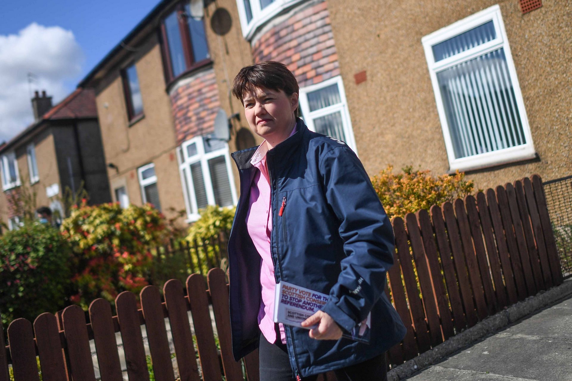 Douglas Ross and Ruth Davidson Canvass For Votes Ahead Of Next Week