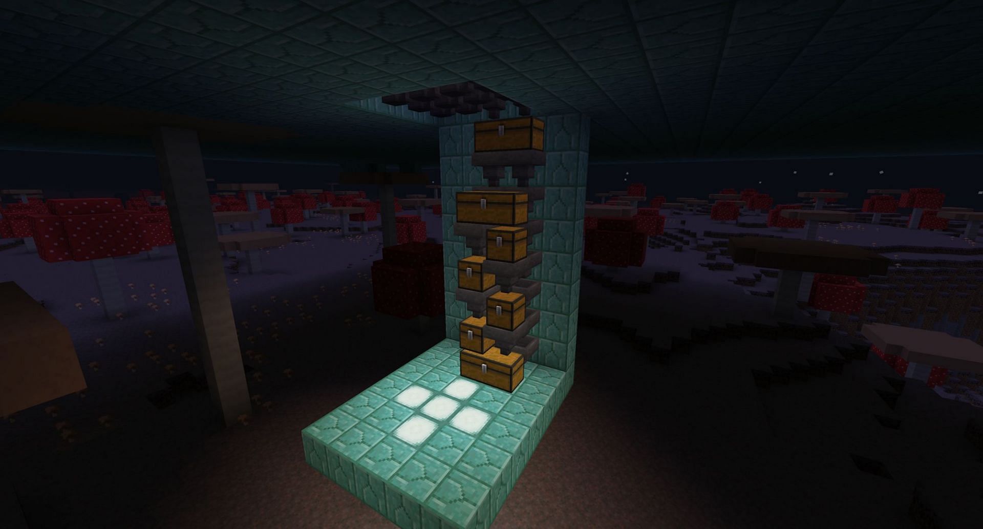 An example of a basic output storage area (Image via Mojang Studios)