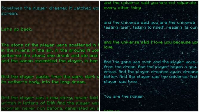 Minecraft's end poem gets a UI update, and fans are loving it