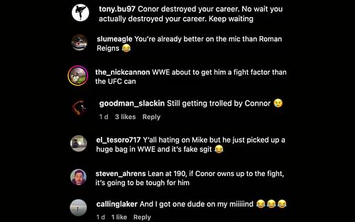 Fans comments on Michael Chandler's promo.