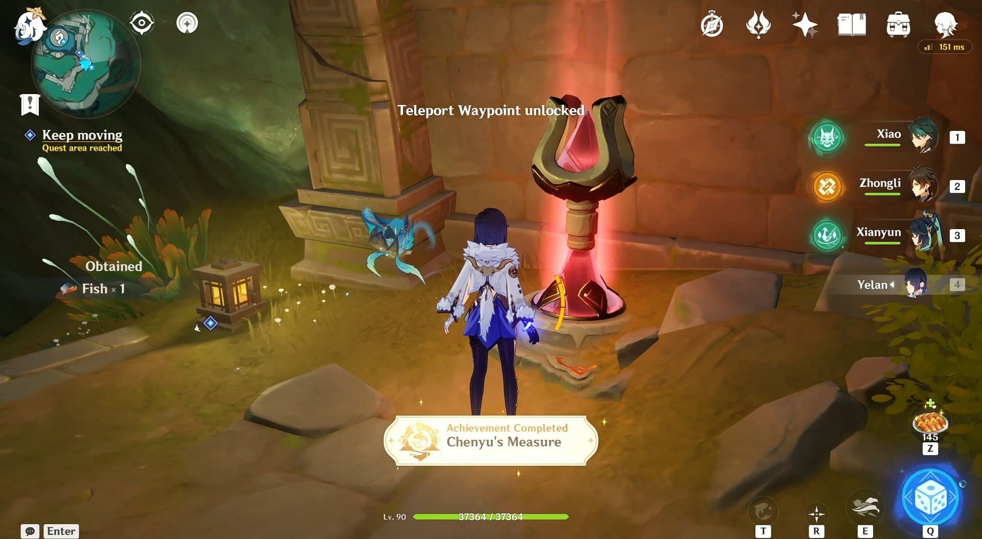 Final teleport waypoint in Chenyu Vale (Image via HoYoverse)