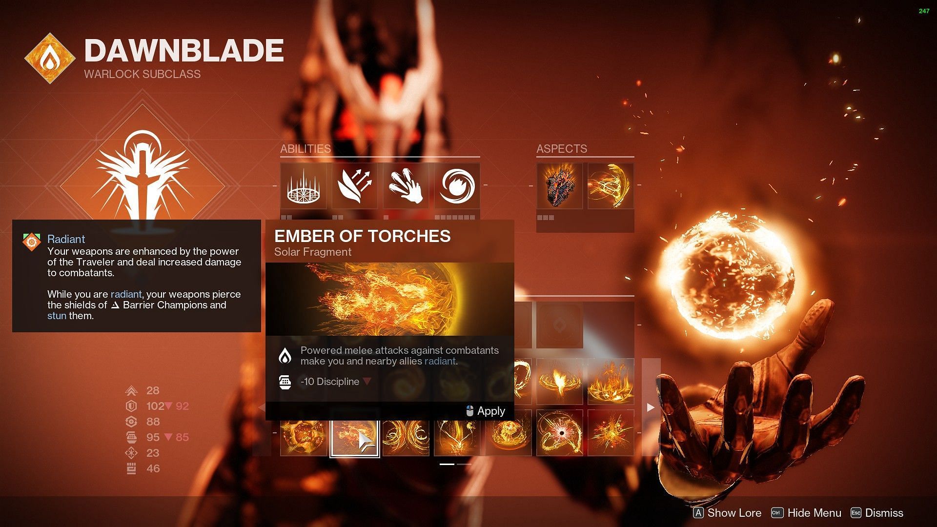 Radiant in Destiny 2 (Image via Bungie)
