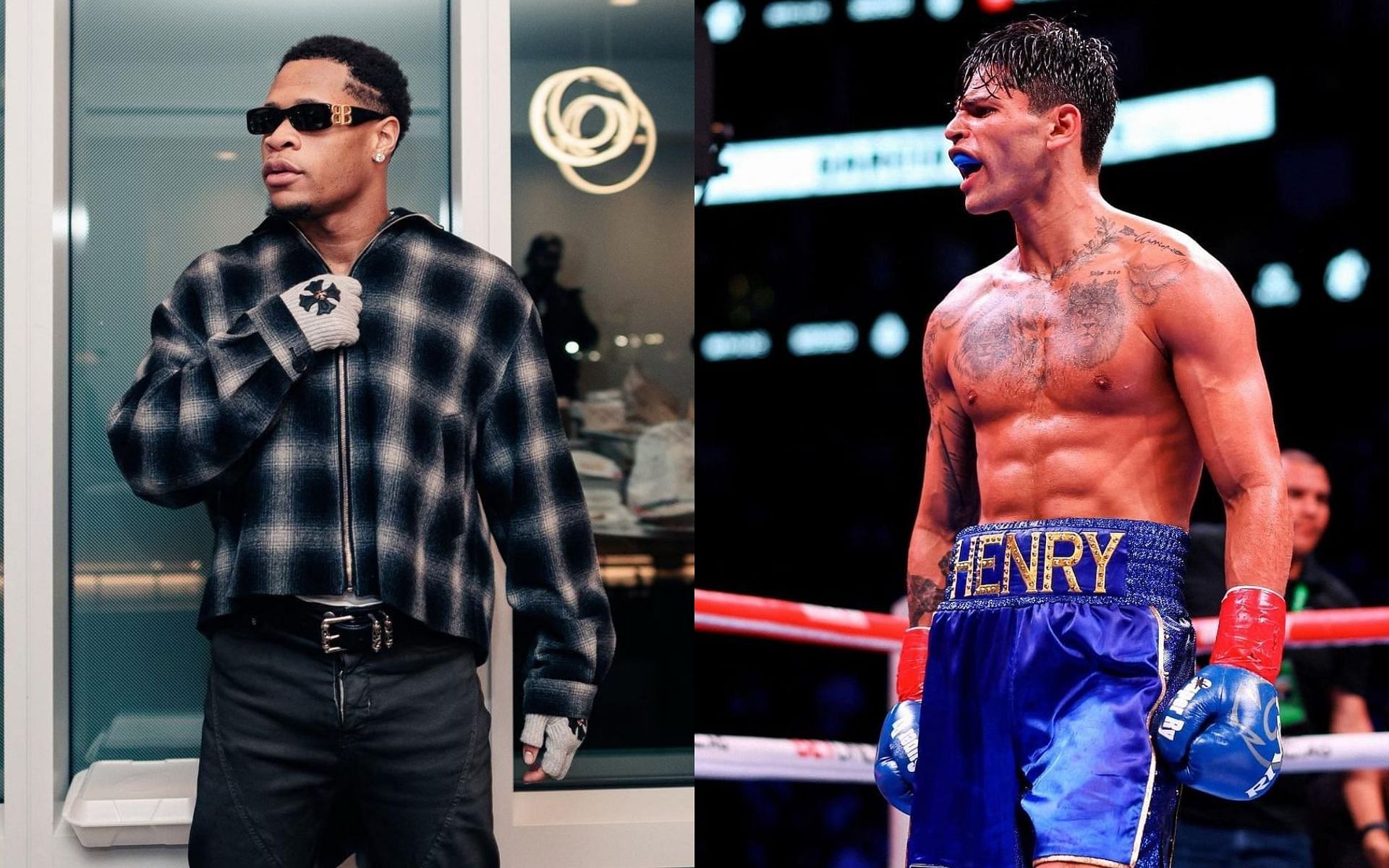 Altercation breaks out a Super Bowl between Devin Haney (left) and Ryan Garcia (right) [Images courtesy @realdevinhaney and @kingryan on Instagram]