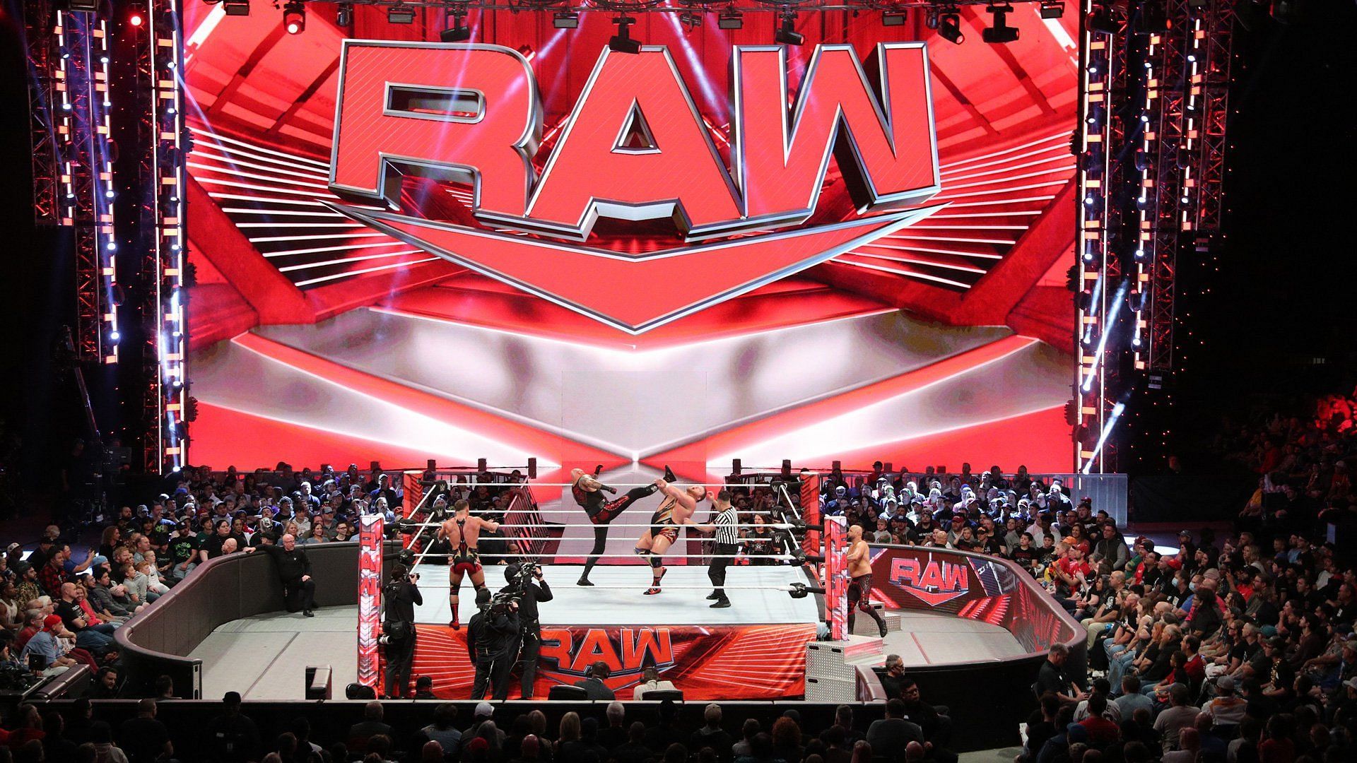 The WWE Universe packs the arena for a live RAW episode