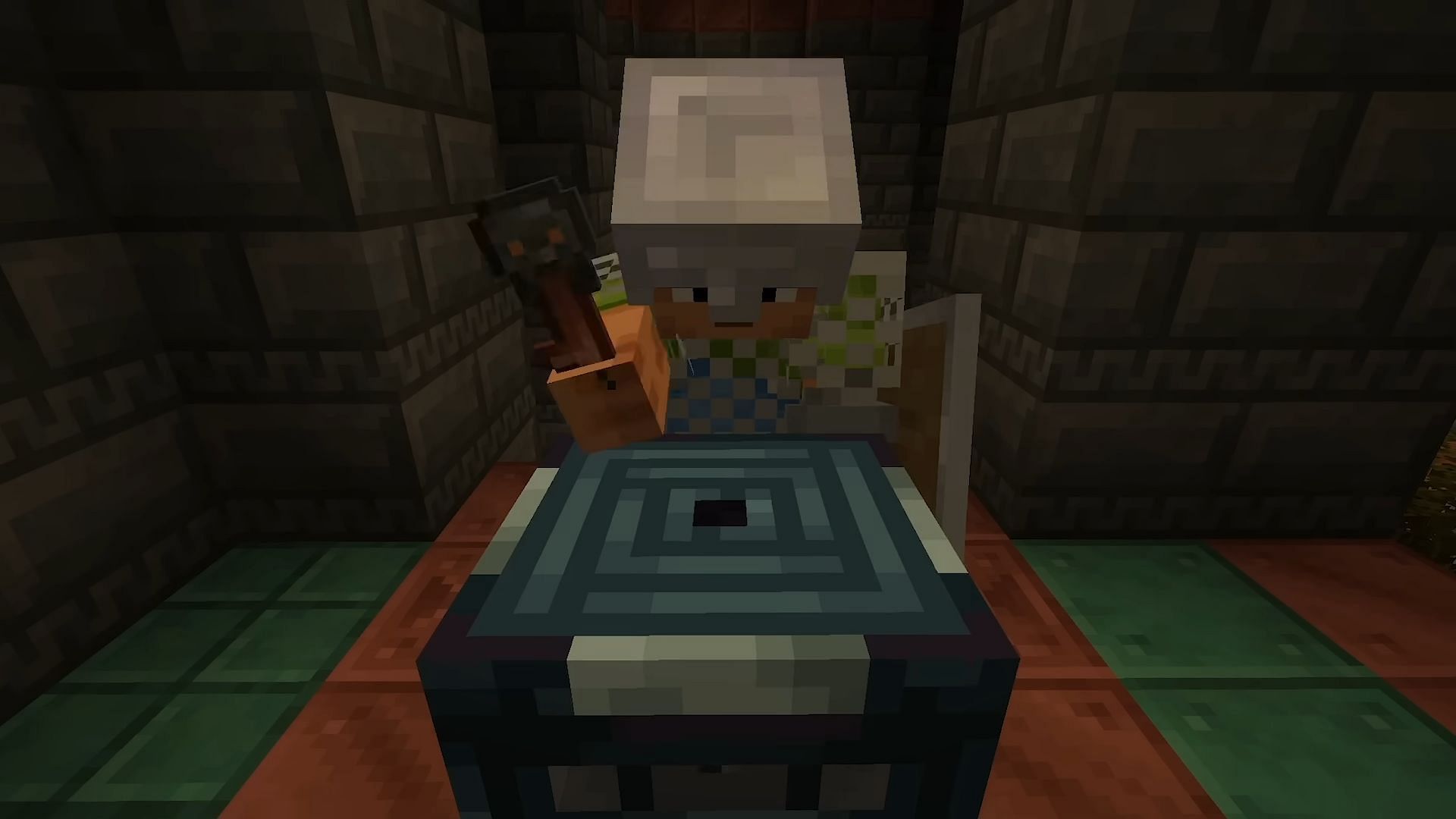 A Minecraft player uses a trial key to open a vault block (Image via Mojang)